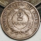 1868 Two Cent Piece 2c Choice Civil War Era Us Copper Coin Cc29610