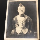 Antique Lot Of  2 Photographs    Vaudeville Clown Act The Arnaut Brothers