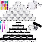 140pcs 3g Dab Containers 3ml Round Clear Jars For Scrubs Lotions With Black Lids