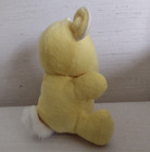 Vtg Yellow Teddy Bear Chime Plush  7  Terry Soft Stuffed Animal Toy Terrycloth