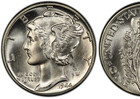 1944-d Mercury Silver Dime Gem Bu   Ms   So Nice   Free Shipping