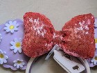 Disney Parks Daisy Duck Flowers Sequin Bow Headband New 2026