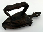 Sad Flat Iron   Trivet Antique Miniature Cast Iron Toy