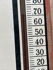 Vintage Barq s Root Beer Thermometer Metal Sign 26 X 10 Inches Green Back