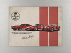 24x18 Carroll Shelby  i Love Horsepower  Red Mustang Daytona Cobra Repro Poster