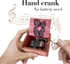 Hand Crank Wooden Music Box For Mom - I Love You  You Are My Sunshine