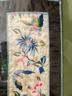 Antique Chinese Embroidered Flower Butterfly Silk Framed Qing Dynasty Wall Art