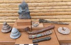Ancient Thai Bronze Buddha Sukhothai Ayutthaya Field Find Metal Lot 500bce-1800c