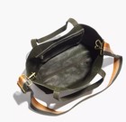 Madewell The Zip-top Medium Transport Tote Green Leather  nwt 