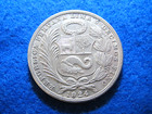 1924 Peru Silver Un Sol - Nicer Grade - Light Grey Toning - Lightly Cleaned 