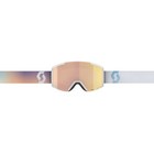 Scott Shield Snow Goggles  White soft Pink Frame  Enhancer Rose Chrome Lens