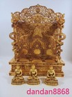 17 old Tibet Bronze 24k Gold Gilt Buddhism Buddhist Niche Statue Sculpture