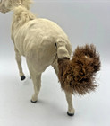 Vintage Unicorn Figure Real Hide Fur Hair Brown Cream Rare Handcrafted Unique