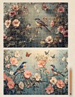 2 X Jigsaw Puzzles 300pc   Floral Songbirds Harmony - Vintage Realism Fg2047
