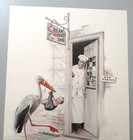Vtg Original Print Ad Cream Of Wheat  here You Are  Stork Baby Edward V  Brewer