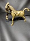 Vintage Brass Horse Figurine Statue Heavy Metal Prancing Running As Pictured 