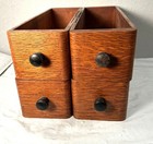 4 Wood Drawers From 1913 Antique Singer Sewing Machine Treadle Cabinet