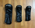 Rare Titleist Leather Golf Headcover Set  driver wood hybrid  Pga Tour Universal