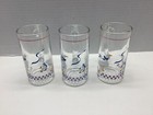 3 Libby Country Geese Pink Heart Vintage Mug Glass Cup Beer Irish Coffee