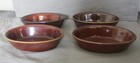 4 Vtg Hall Brown Oval Individual Casserole Side Dish 550 Au Gratin Ceramic Usa