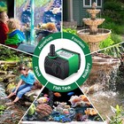 80gph Submersible Water Pump Adjustable Flow For Fountains Aquariums Hydroponics