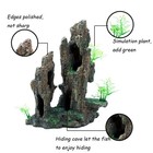 Aquarium Mountain View Moss Tree Rock Cave Fish Tank Stone Ornament Landscape   