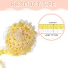 10 Yards 2-layer Satin Ruffle Trim Lace Ribbon Yellow 