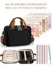 Bible Cover Case For Women  Large Bible Bag Carrying Case With Shoulder Strap   