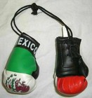 Mexico Mini Flag And Mini Boxing Gloves Combo Car Rear View Mirror Office Decor