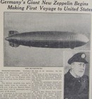 Vintage 1936 Germany Hindenburg Airship Zeppelin First Flight Newspaper