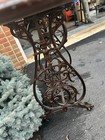 Antique Willcox   Gibbs Sewing Machine Cabinet iron Base accessories Circa 1901
