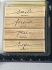 Stampin    Up  Wonderful Words Ii Rubber Stamps Forever Smile Hope Peace