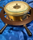 Schatz Brass Holosteric Compensated Ship s Wheel Style Wall Barometer-accurate
