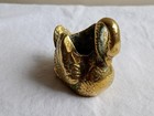 Antique Heavy Cast Brass Swan Ornament   M3992  