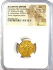 Heraclius  Her  Constantine   Heraclonas Gold Av Solidus Coin 632-641 Ad  Ngc Au