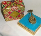 Vintage Avon Lute Mandolin Solid Perfume Holder Compact Original Box