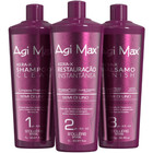 1l 3pcs Agi Max Brazilian Natural Keratin Hair Treatment Kit Straightening Curls