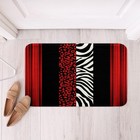 Kids Leopard Zebra Bathroom Rugs 20 x32  Ombre Red Black Bath Mats For Bathro   