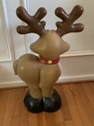 Vintage Christmas Reindeer General Foam Blow Mold 27  Yard Decor W light Cord