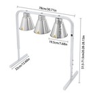 3head 750w Heat Lamp Food Warmer Heating Light Stand For Commercial Food Station