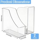 2-pack Acrylic Magazine Rack  Clear Magazine File Holder  Durable Plastic Fil   