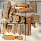 Wooden Train Track Lot Est  30pc Expansion Set Straight Curved Switch Compatible