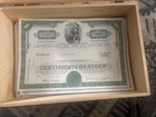 Lot Of 90   Vintage Original Stock Certificates  Various Industries  Storage Box