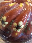 G w  Signed Hand-painted Ceramic Floral Mold Vintage