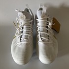 Nike Men   s 13 Huarache 9 Elite Low Lax Lacrosse Cleats White gold Fd0089-100 New