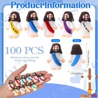 100 Pcs Little Jesus Figures Mini Rubber Jesus Toys Jesus Love You Multicolor