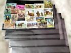 Lot 25 Pcs Black Stamp Stock Cards Storage Pages Display Sheets 5 Divider Strips