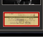 Bob Marley Reproduction Signed Cancelled Check  Framed Display