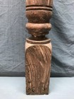 Antique Decorative Turned Hardwood Oak Finial Top Newel Post 5x40 Old 409-24b