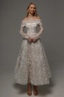 3d Lace Pearls Beaded Lace Wedding Dress Bridal Gown Custom Made 2-28w Short